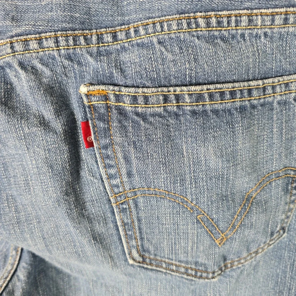Y2K Levis 569 Loose Straight Jeans Mens 34x30 Blue Medium Wash Denim 100% Cotton